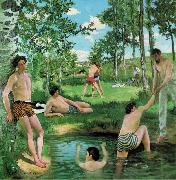 Frederic Bazille Scene dete oil